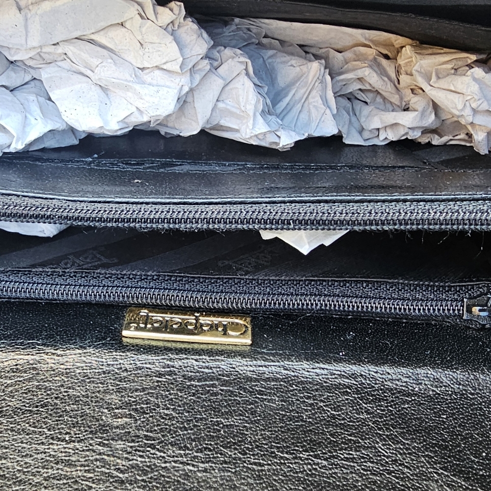 Chapelet Black Crocodile-Embossed Shoulder Bag - Picture 7 of 7